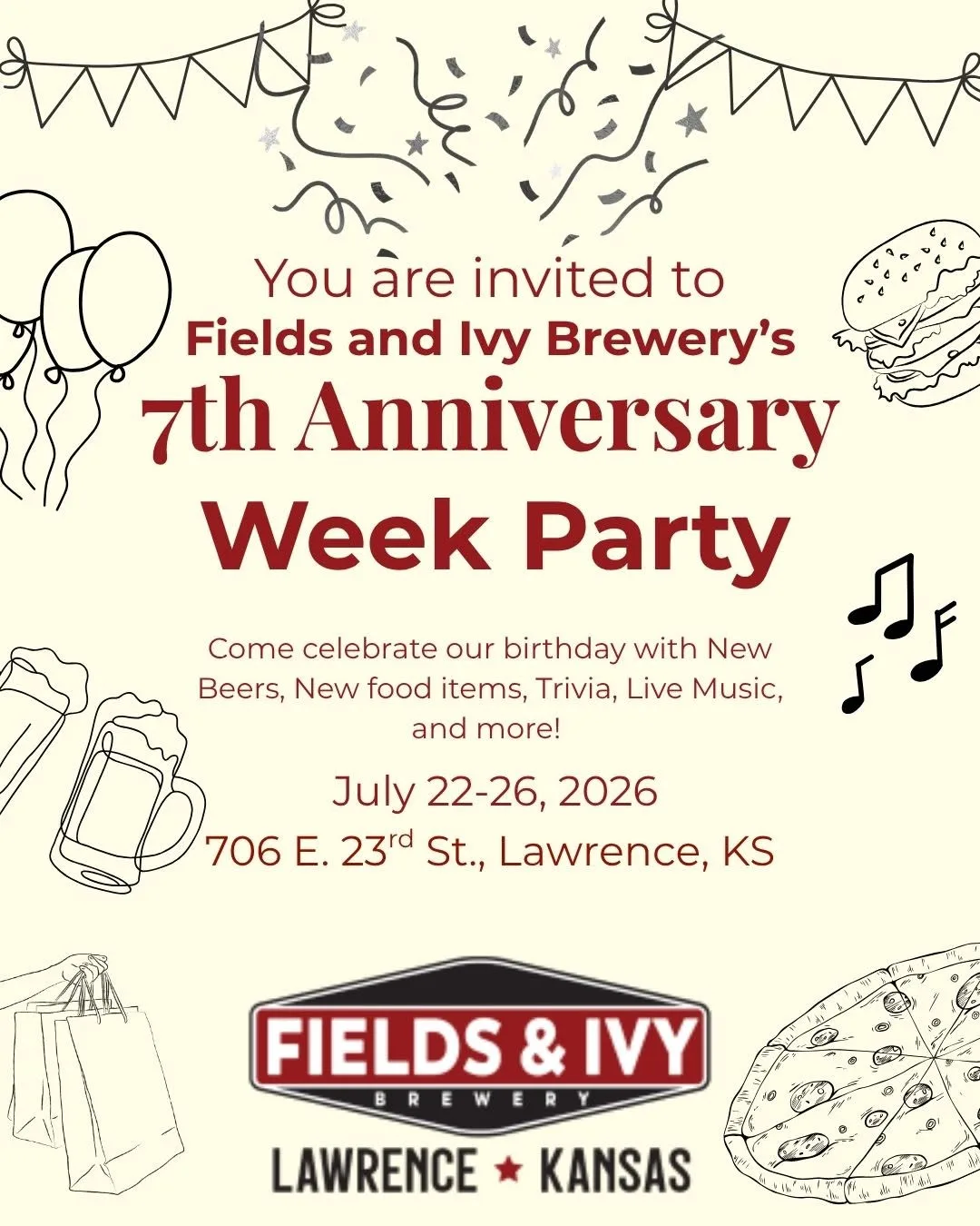 7th Anniversary Week Party! July 22-26, 2026